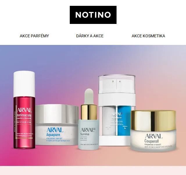 Notino: Arval kosmetika -20% – duben 2026 | Nuslet.cz