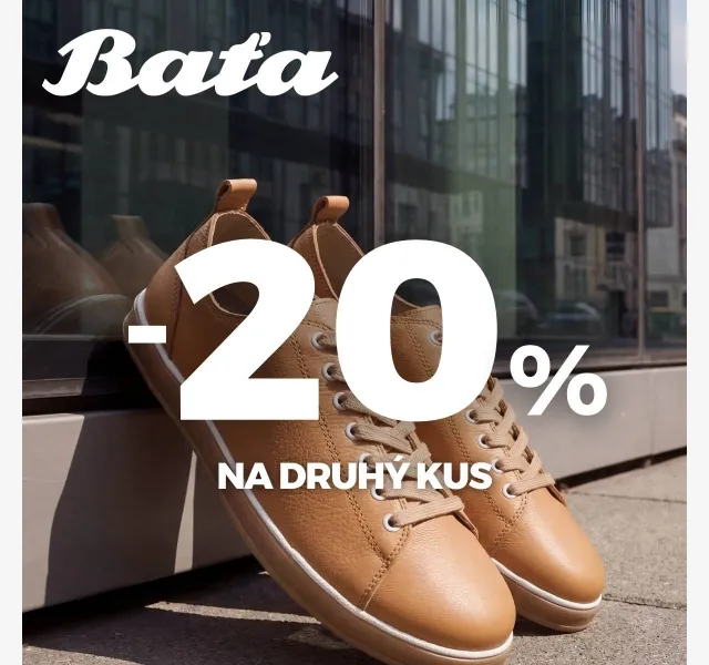 Baťa: Barefoot boty -20 % na druhý kus – duben 2026