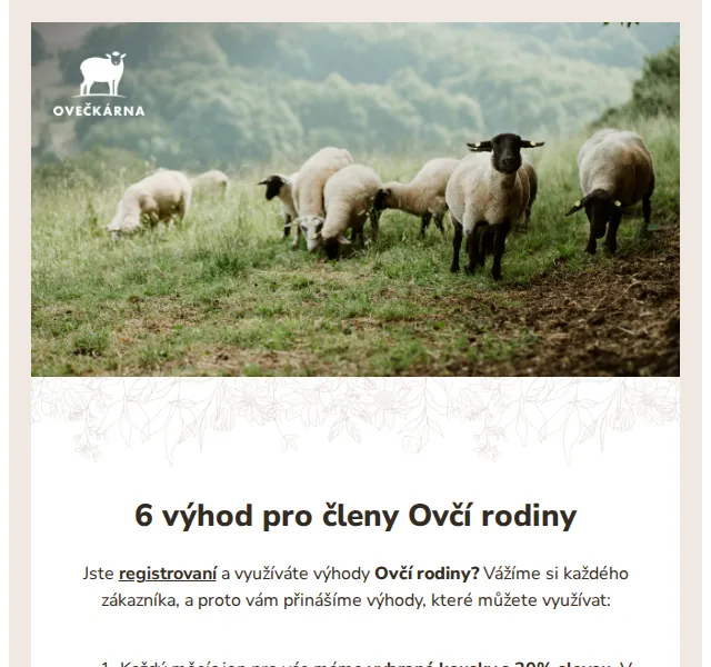 Ovečkárna: 20% sleva na vybrané kousky – červen 2026 | Nuslet.cz