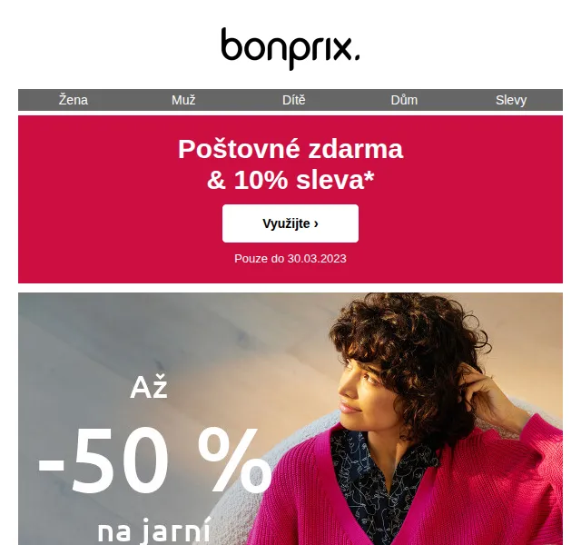 bonprix: 10% sleva + poštovné zdarma – červen 2026 | Nuslet.cz