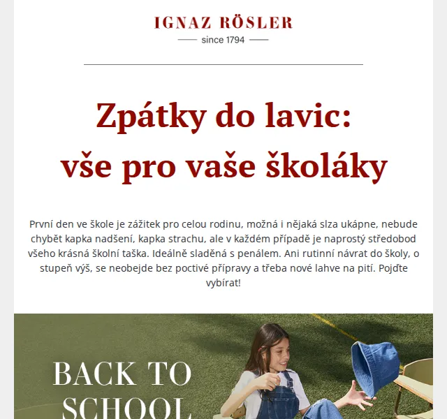 Ignazrosler.cz: Školní tašky, penály a lahve – červen 2026 | Nuslet.cz