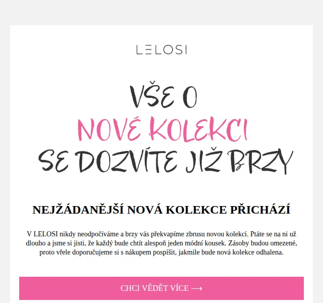 LELOSI: Nová módní kolekce – červen 2026 | Nuslet.cz