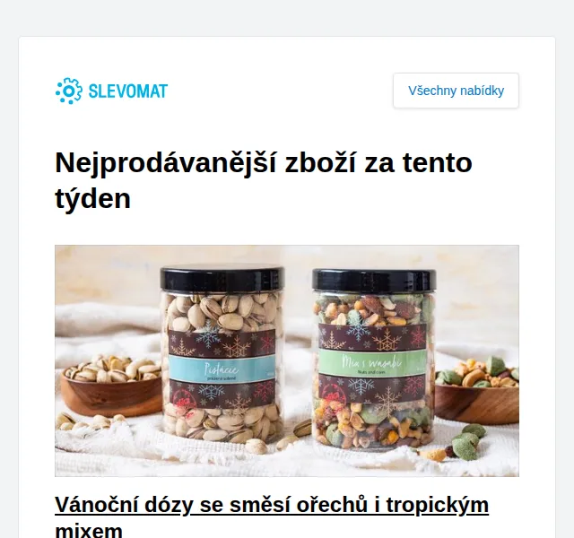 Slevomat: Vánoční dózy s ořechy i tropický mix – červen 2026 | Nuslet.cz