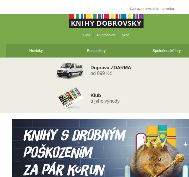 KnihyDobrovsky.cz: Dobro.Hraboš slevy až 65 % – červen 2026 | Nuslet.cz