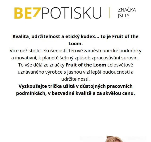BezPotisku: Fruit of the Loom trička od 88 Kč – červen 2026 | Nuslet.cz