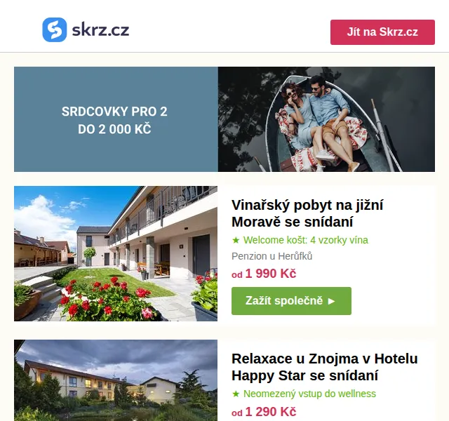 Skrz: Pobyty do 2 000 Kč – wellness, víno i jurtování – červen 2026 | Nuslet.cz