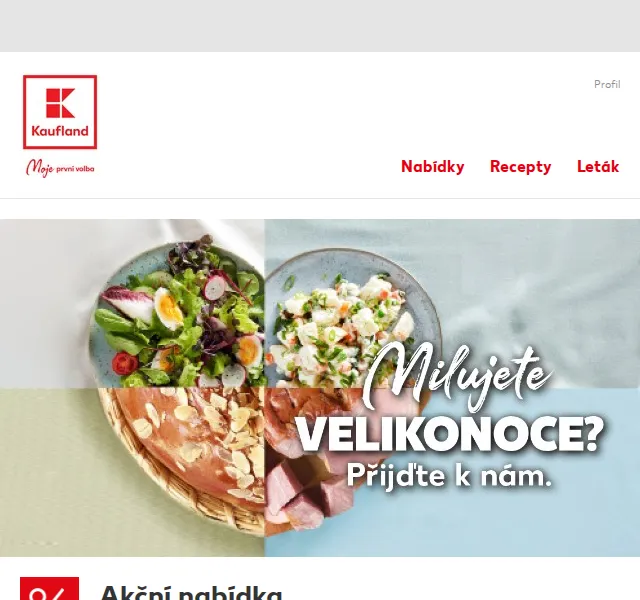 Kaufland: Velikonoční akční leták – sleva až 58 % (červen 2026) | Nuslet.cz