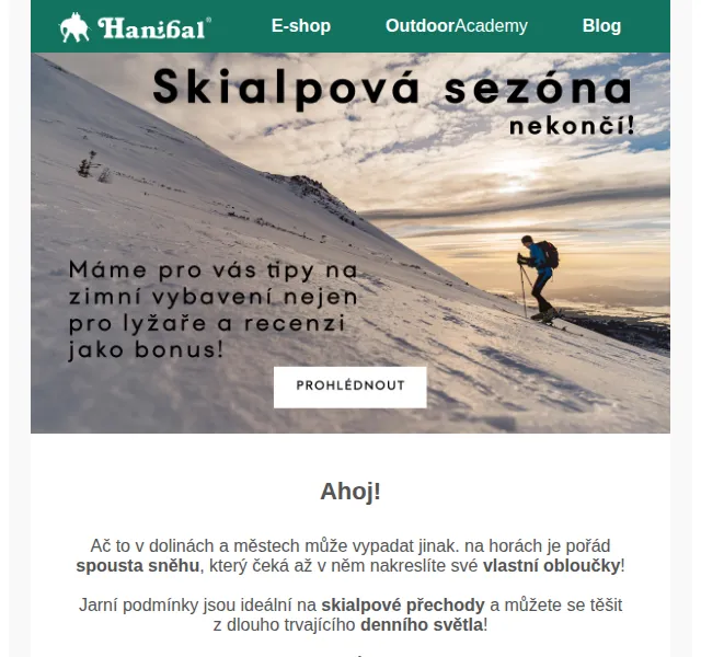 Hanibal.cz: Skialpové vybavení se slevou – červen 2026 | Nuslet.cz