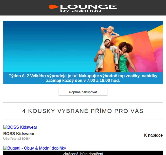Lounge by Zalando: Velký výprodej týden #2 – slevy až 80 % – červen 2026 | Nuslet.cz