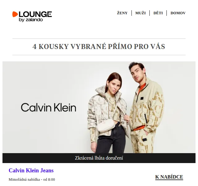 Lounge by Zalando: Calvin Klein a výprodej až 75 % – červen 2026 | Nuslet.cz