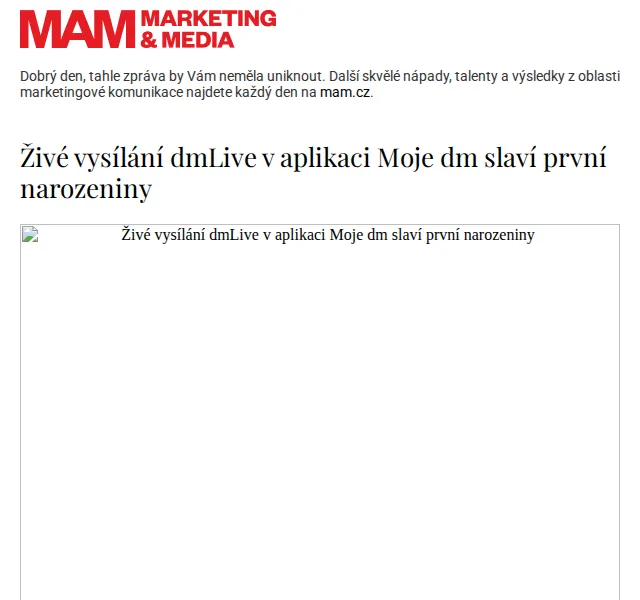 Marketing & Media: dmLive v Moje dm – červen 2026 | Nuslet.cz