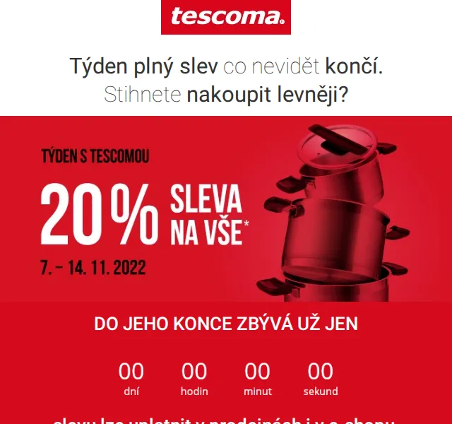 Tescoma: Sleva 20 % – Týden s TESCOMOU – červen 2026 | Nuslet.cz
