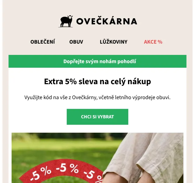 Ovečkárna: Extra 5 % sleva na vše – červenec 2026 | Nuslet.cz
