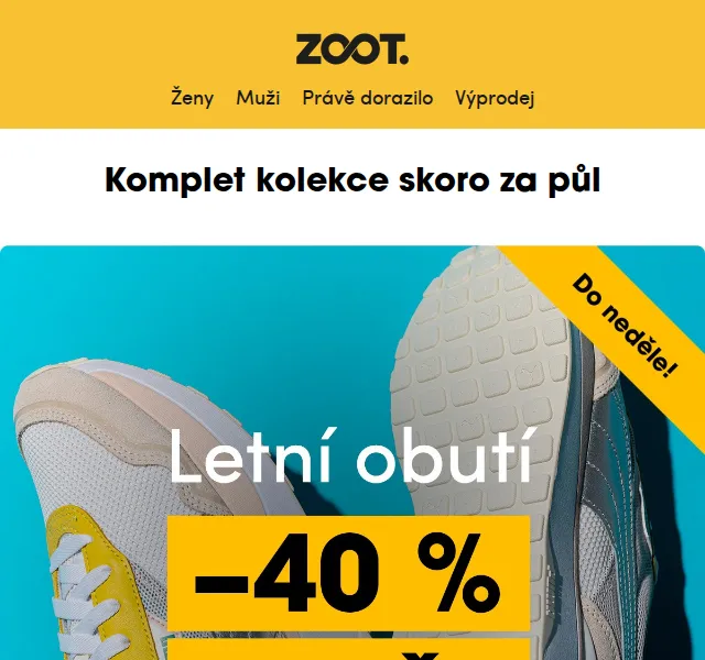 ZOOT: −40 % na letní obutí VANS, Puma, Lacoste – červen 2026 | Nuslet.cz