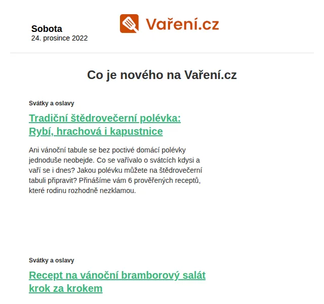 Vaření.cz: Krémová rybí polévka na kari a vánoční recepty – červen 2026 | Nuslet.cz
