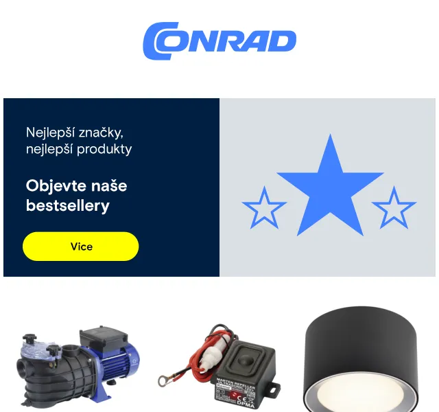 Conrad Electronic: Bazénové čerpadlo, termokamera PLC – červen 2026 | Nuslet.cz