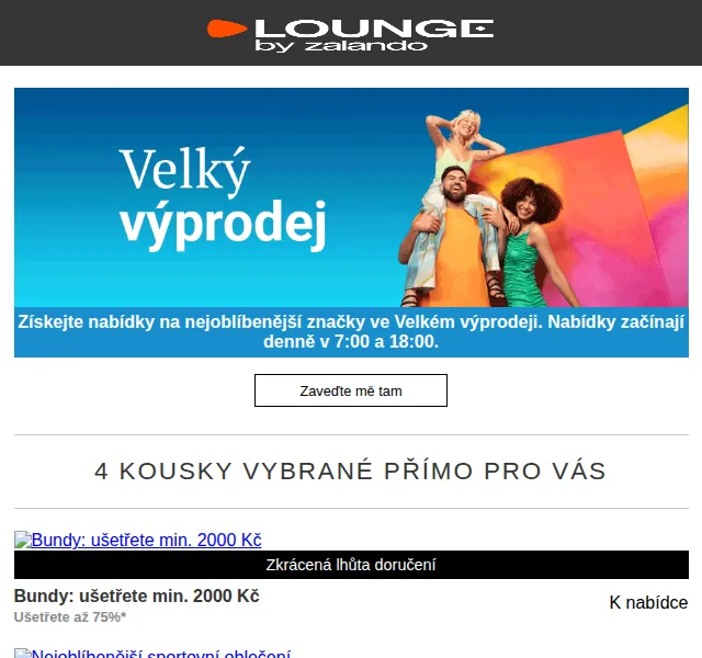 Lounge by Zalando: velký výprodej se slevou až 75 % – červen 2026 | Nuslet.cz