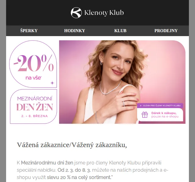 Klenoty Aurum: Sleva 20 % na vše – březen 2026 | Nuslet.cz