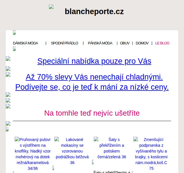 Blancheporte: Lov na největší slevy – až 70 % | červen 2026 | Nuslet.cz