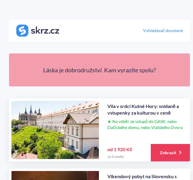 Vánoce na Skrz: romantické pobyty od 1 699 Kč – červen 2026 | Nuslet.cz