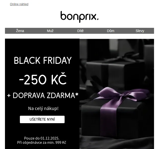 Bonprix: 250 Kč sleva na vše – duben 2026 | Nuslet.cz