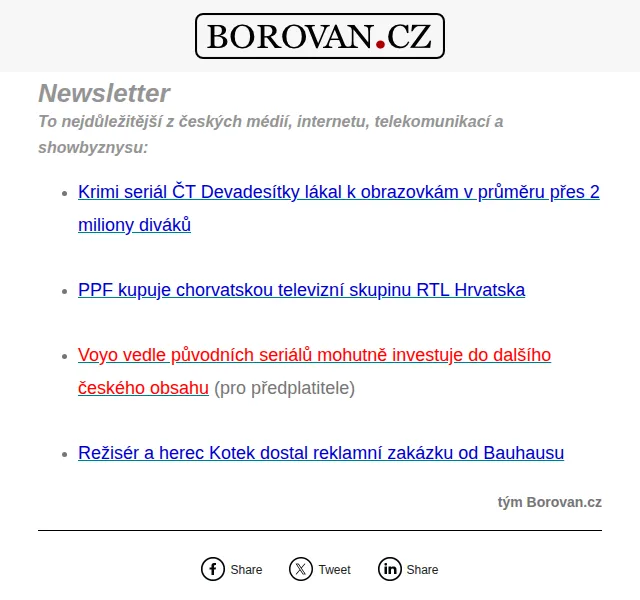 Aleš Borovan: Novinky z médií a showbyznysu – červen 2026 | Nuslet.cz
