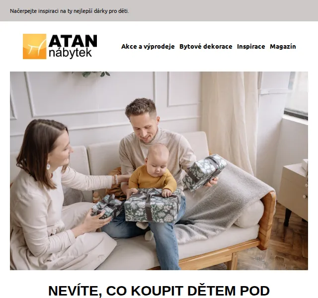 ATAN nábytek: Dětské dárky se slevou až 45 % – červen 2026 | Nuslet.cz