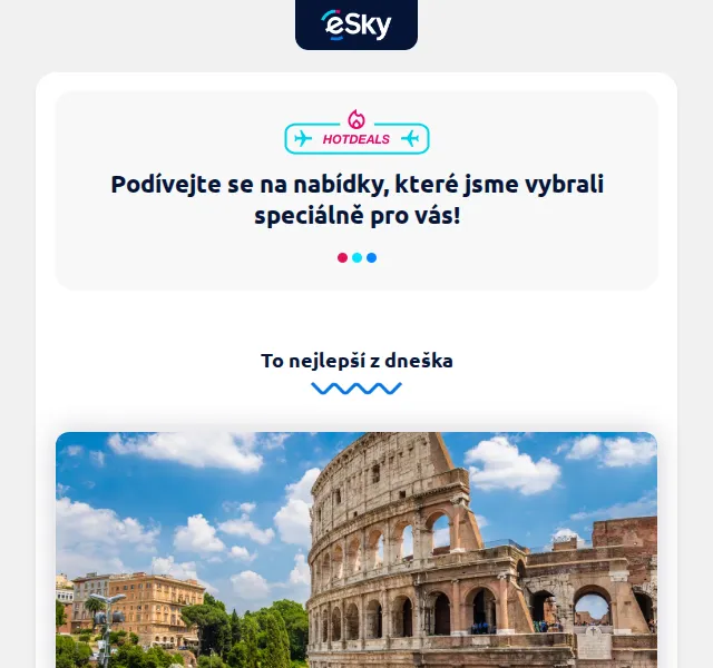eSky: Letenky do Říma od 1357 Kč, Paříž od 1782 Kč – červen 2026 | Nuslet.cz