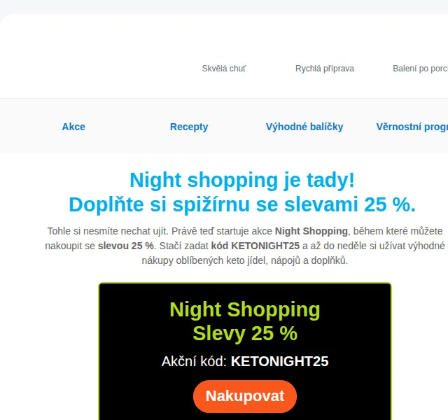 KetoDiet: sleva 25 % na Night Shopping – červen 2026 | Nuslet.cz