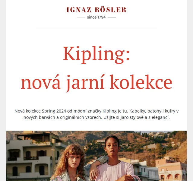 Ignazrosler.cz: Kipling nová jarní kolekce – červen 2026 | Nuslet.cz