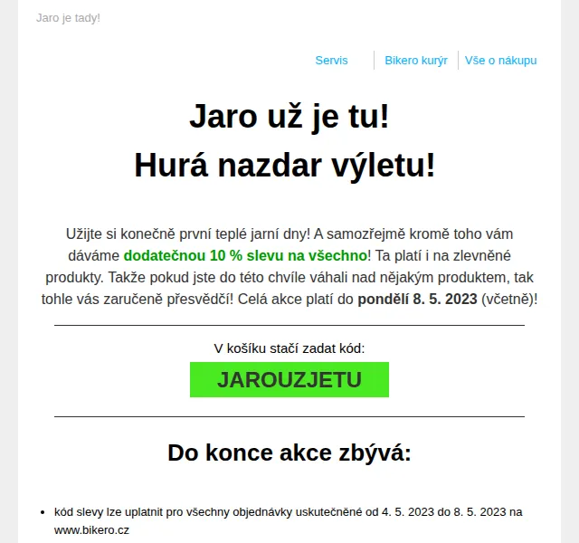 czbikero: dodatečných 10 % na vše – červen 2026 | Nuslet.cz