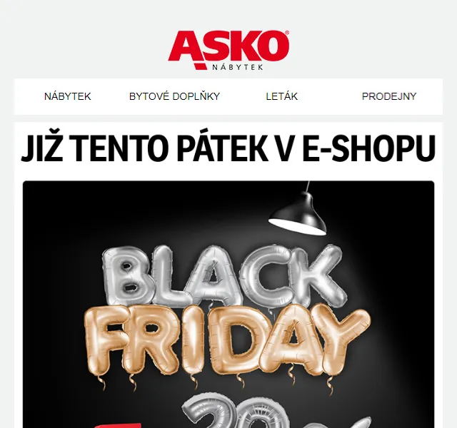 Asko Nábytek: Sleva 20 % na vše – červenec 2026 | Nuslet.cz