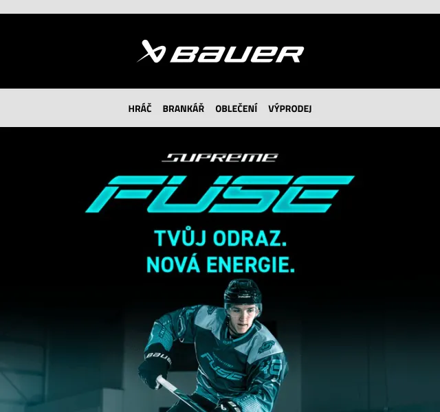 Bauer Hockey Česko: Supreme FUSE brusle a hůl – červen 2026