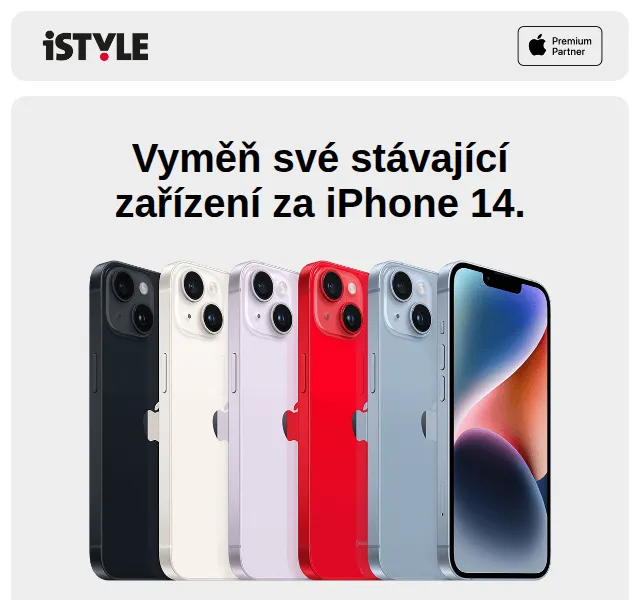 iSTYLE: iPhone 14 už od 9 490 Kč s výkupem – červen 2026 | Nuslet.cz