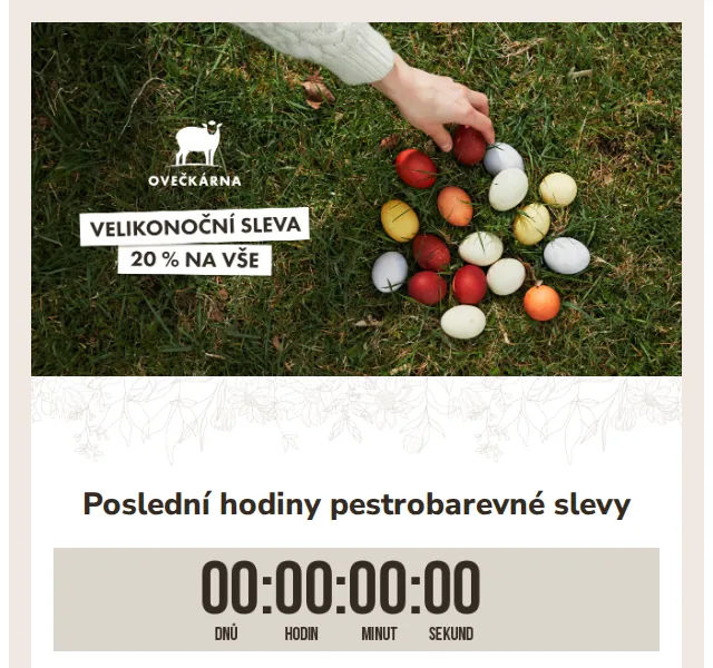Ovečkárna: Sleva 20 % na vše – červen 2026 | Nuslet.cz