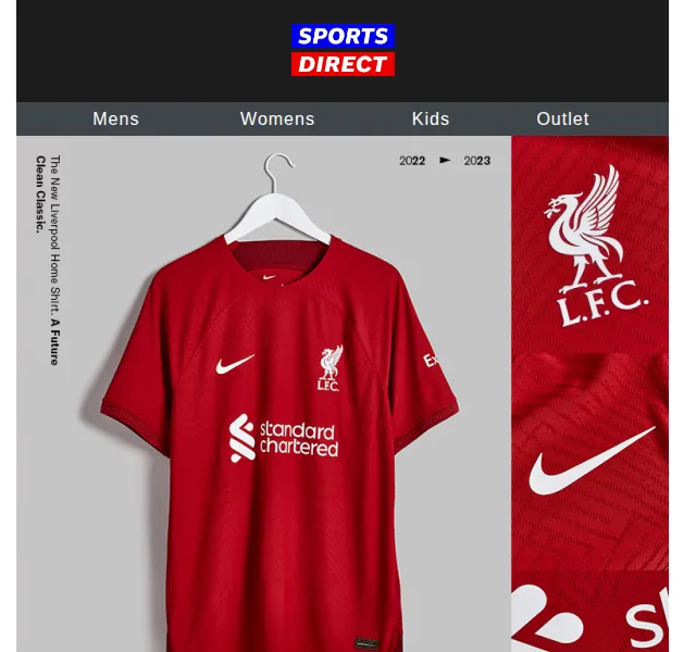 Sportsdirect: Nové dresy Liverpool, Man City, Arsenal – červenec 2026 | Nuslet.cz