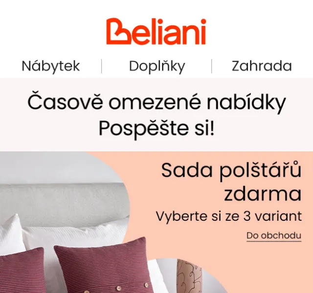 Beliani.cz: Nábytekové kampaně – srpen 2026 | Nuslet