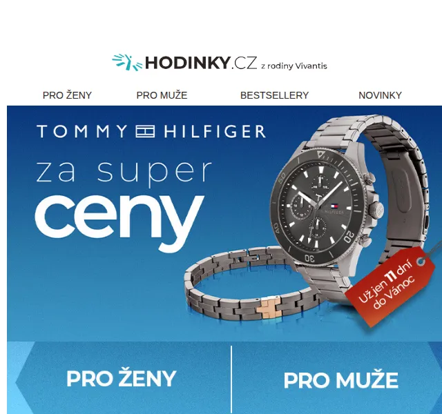 Hodinky.cz: Tommy Hilfiger hodinky a šperky se slevou 25 % – červen 2026 | Nuslet.cz