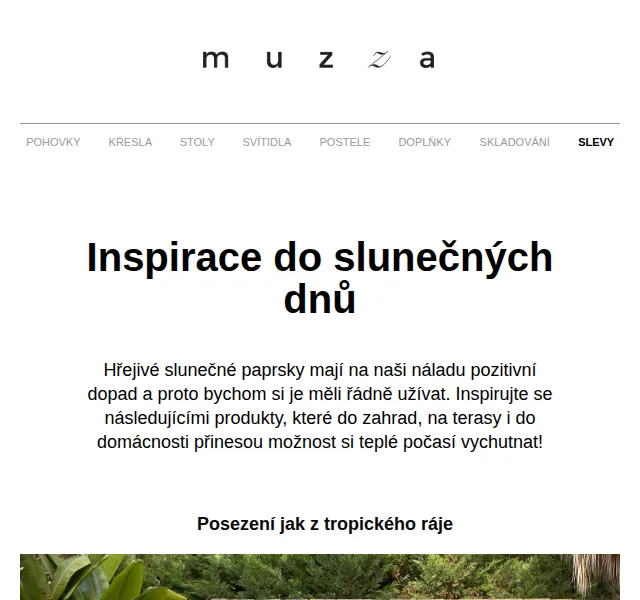 MUZZA: Inspirace do slunečných dnů – červen 2026 | Nuslet.cz