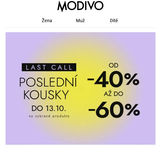 Modivo: sleva až 60 % na módní značky – červen 2026 | Nuslet.cz