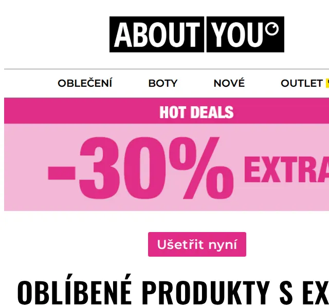 ABOUT YOU: Extra sleva 30 % – červen 2026 | Nuslet.cz