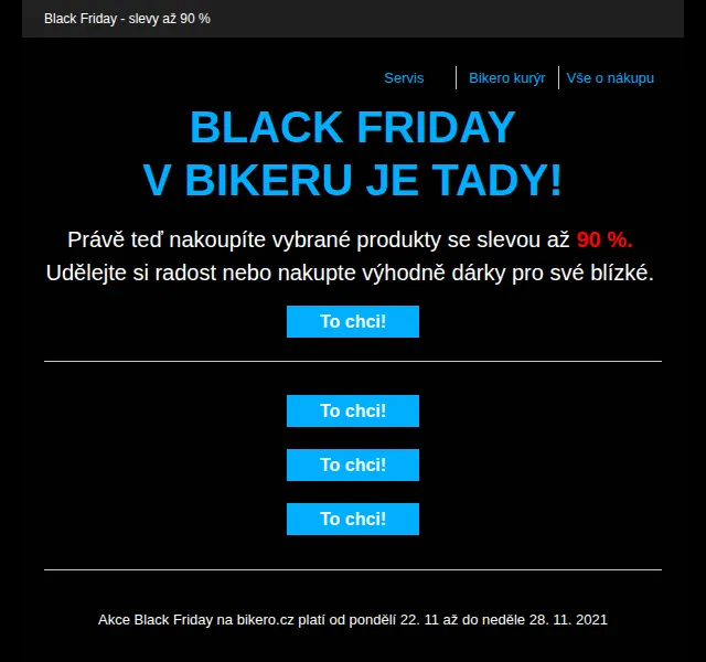 czbikero: Slevy až 90 % na Black Friday – červen 2026 | Nuslet.cz