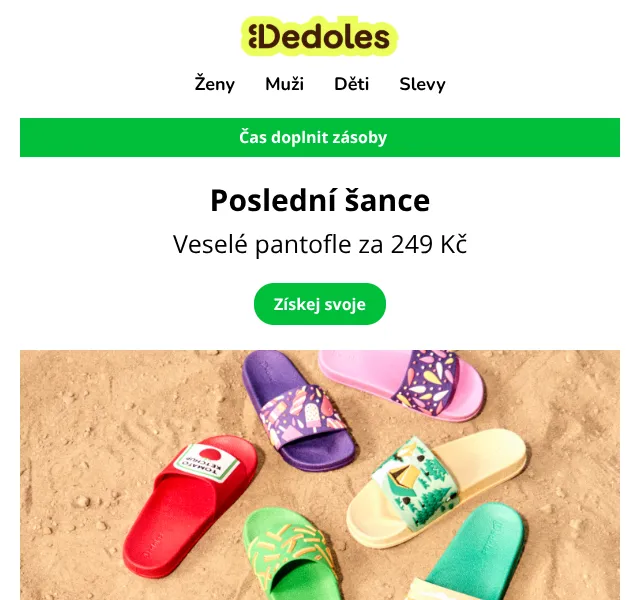 Dedoles: pantofle za 249 Kč – červen 2026 | Nuslet.cz