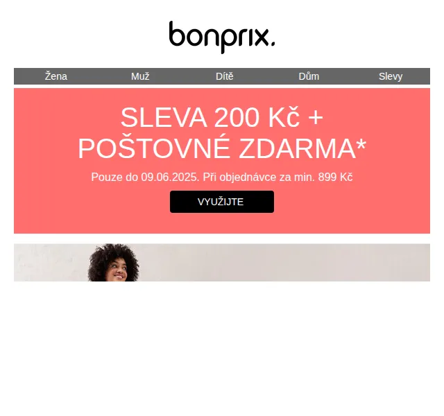 Bonprix: 200 Kč sleva + poštovné zdarma – červen 2025 | Nuslet.cz