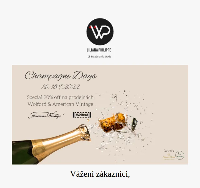 Liliana Philippe: Slevy 20 % na American Vintage a Wolford – červen 2026 | Nuslet.cz