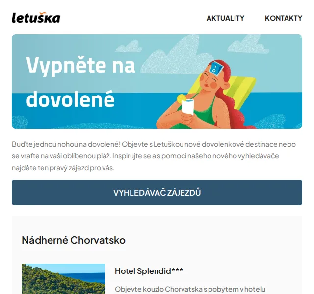 Letuška.cz: Dovolená v Chorvatsku, Maroku a Řecku – červen 2026 | Nuslet.cz