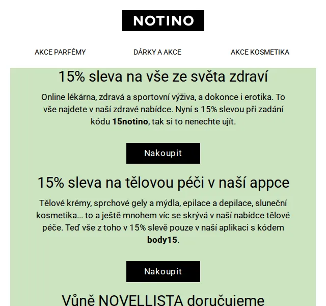Notino: Jarní akce parfémy a kosmetika – červen 2026 | Nuslet.cz