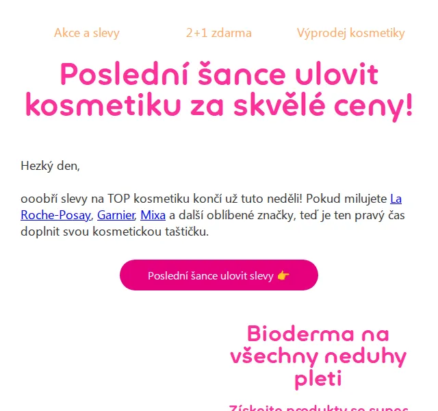 Pilulka: Kosmetika La Roche-Posay, Garnier, Bioderma – sleva 200 Kč+ – červen 2026 | Nuslet.cz