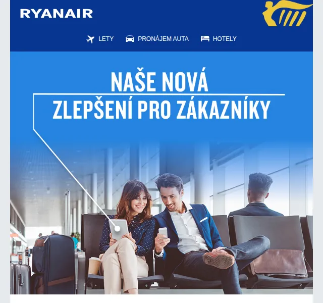 Ryanair: Nová vylepšení pro zákazníky – červen 2026 | Nuslet.cz