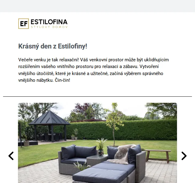 Estilofina-nabytek.cz: Zahradní sestavy Plumeria, Clint, Nofi – červenec 2026 | Nuslet.cz